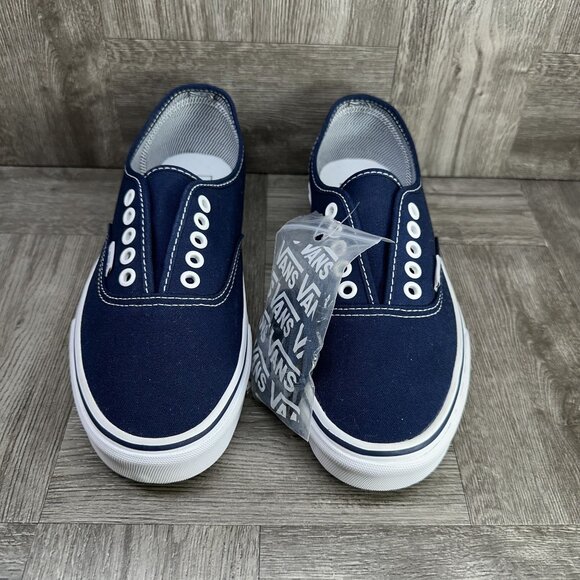 Vans Authentic Women's size 8.5 Blue White Casual Shoes - Picture 4 of 9